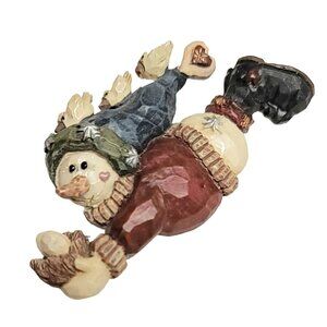 Boyd's Bears Carvers Choice Barnaby Homeward Bound Snowman Brooch Pin